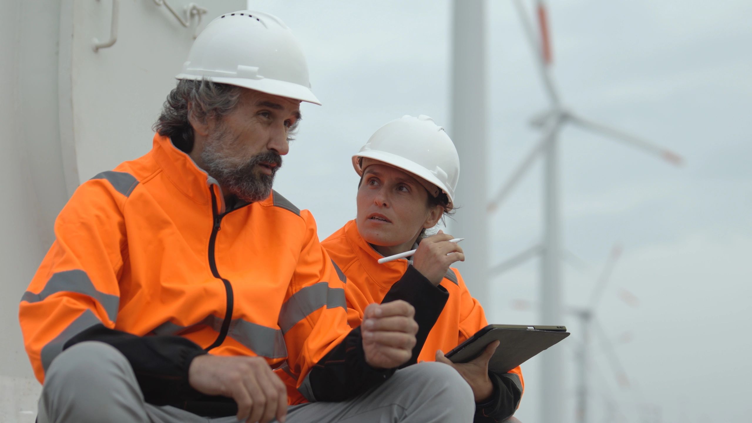 Workers collaborating on a community project